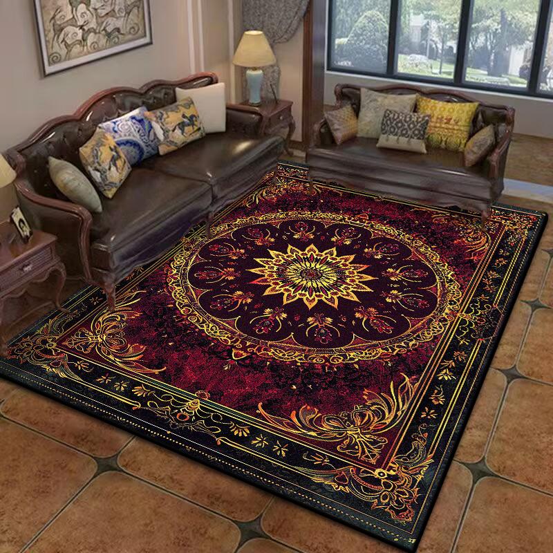 

Роскошный персидский красный ковер для гостиной, ковер большого размера, нескользящий, коврик для салонных кофейных столиков, украшение для дома, ковер для спальни, ковер для лаунжа, Tapis 60*90cm