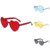 Heart Shaped Rimless Sunglasses Women's Candy Color Glasses