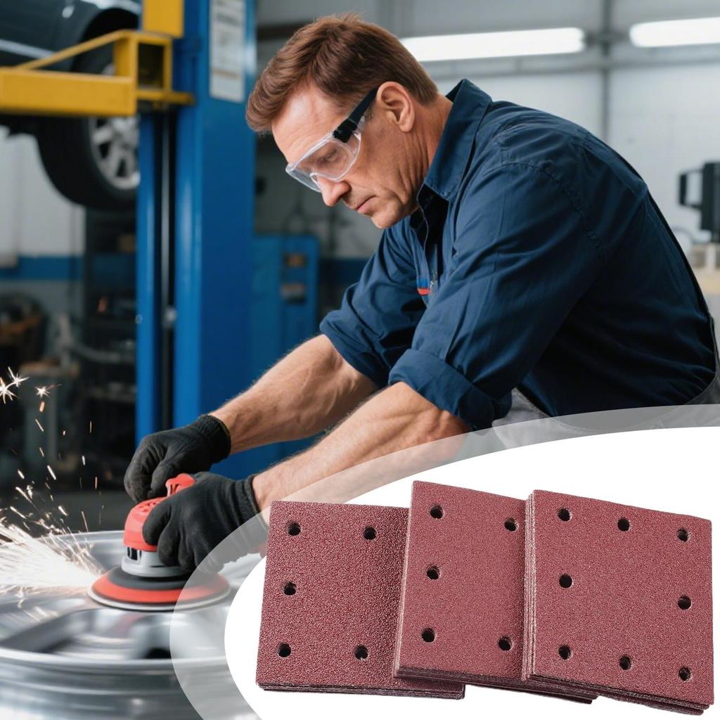 120pcs Rectangular sandpaper 40/60/80/100/120/150/180/240/320/400/600/800 grit sandpaper set Sander Polishing Pad supplies