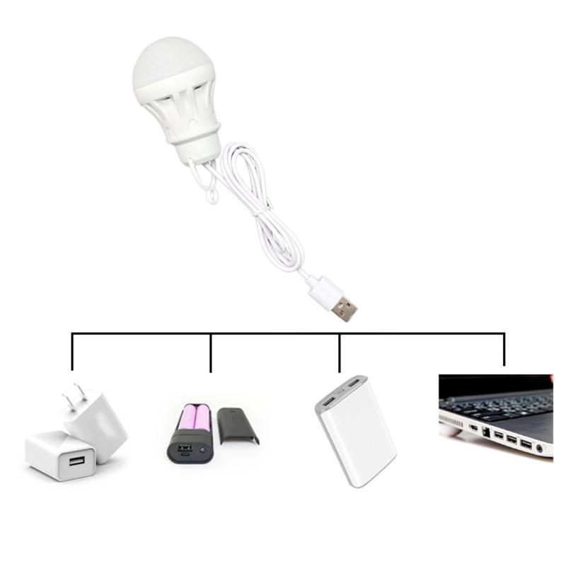 Super Bright 5V LED Light Portable Camping Ball Lamp Bulb USB Powered LED Bulb