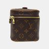 [Pre-Owned] Nice Elegant Shape Lv Monogram Metal Zipper Head Coated Canvas Makeup Bag Handbag Mini - Excellent #1RPE6W2