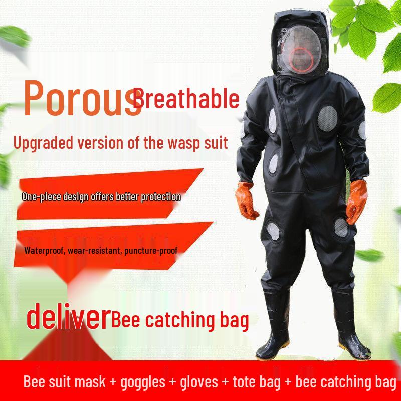 Thickened Anti-Hornet Jumpsuit with Ventilation Fan 170-175