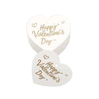 100 Stück Herzförmige Karten Valentinstags-Anhänger Hängende Dekoration DIY Geschenkanhänger Roter Kuchen-Deko-Anhänger Festliche & Party-Zubehör
