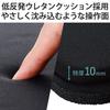 ELECOM Mouse Pad Smooth Cloth Material with Cushion Extra Thick 10mm Approx. 23cm x Approx. 18cm Quiet Design Washable Anti-Slip Telework Black MP-FBF