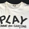 Made in Japan PLAY COMME des GARCONS Short Sleeve T-Shirt Women's M White Authentic Sewing Manager Seal(USED)
