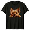 Süßer Yorkshire Terrier Peekaboo Hundeliebhaber Grafik Kunst T-Shirt Unisex T-Shirt