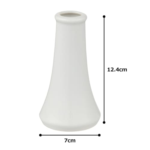 Tomatsu Shoten Buddhist Altar Verse, Ceramic, Trapezoidal, Plain White, 4.0mm Sakaki Stand