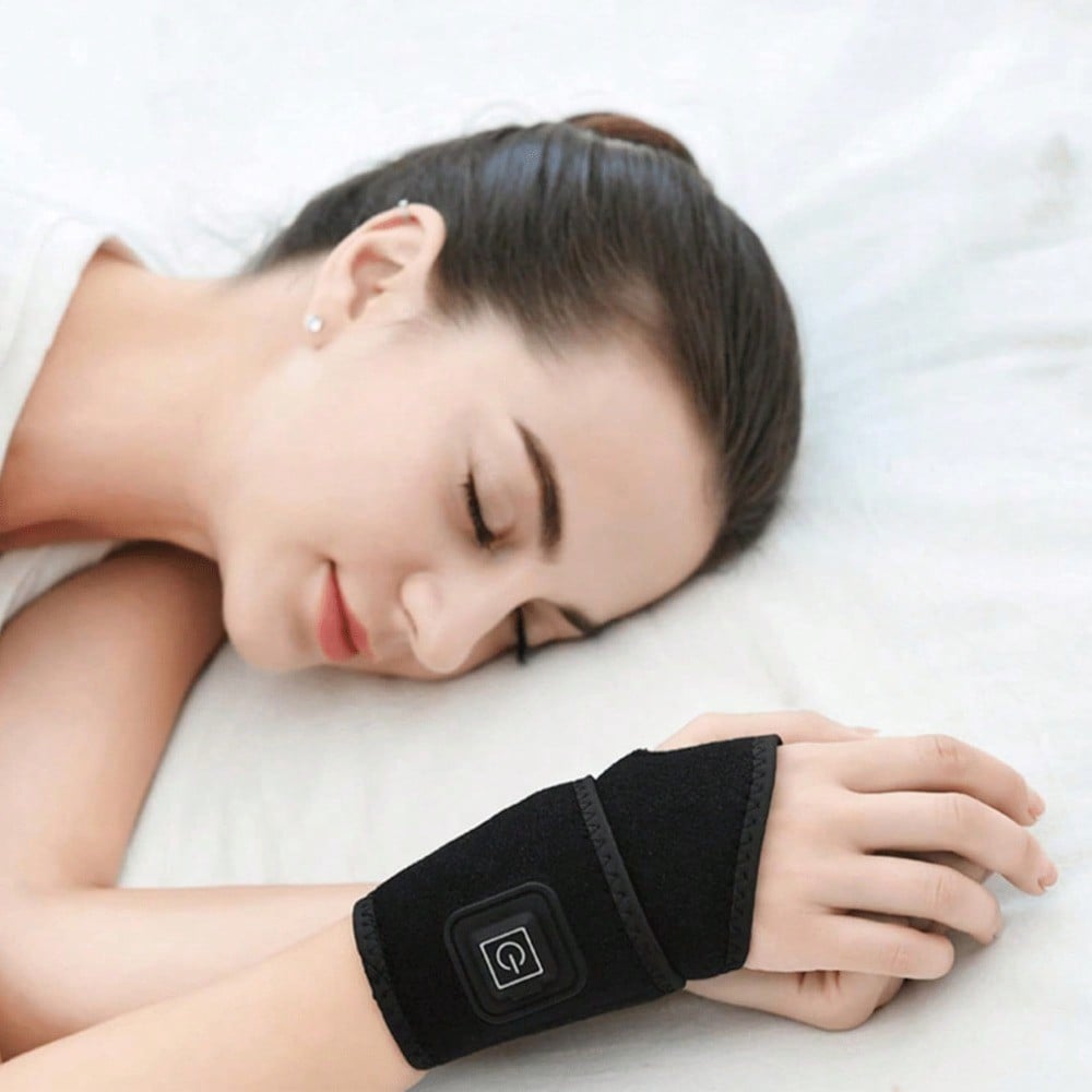 

1pc USB Powered Wrist Warmer Band, Comfortable Heating Pad Electric Wrist Warmer With 3 Temperature Settings чёрный