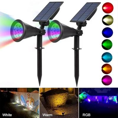 3Pcs Solar Powered 7LED Lamp Adjustable Solar Spotlight In-Ground IP65 Waterproof Landscape Wall Light Outdoor Lighting