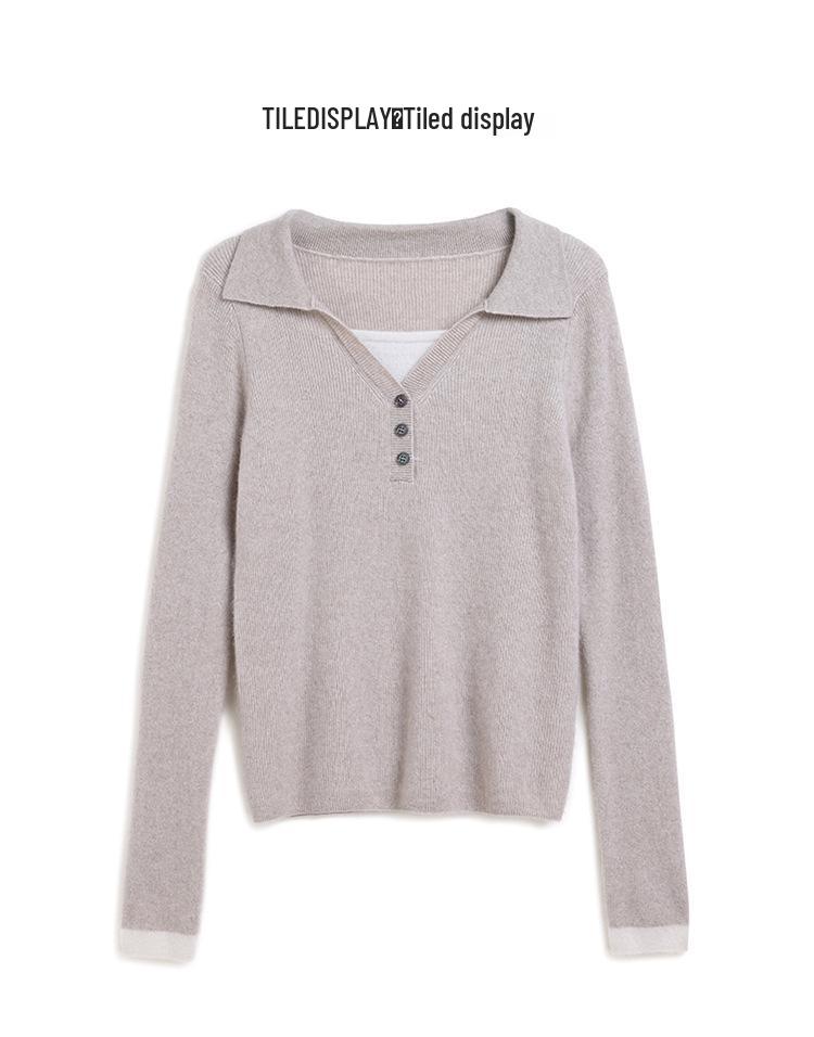 Women's Cashmere Lapel Loose-Fit Knitwear - Autumn/Winter New Arrival