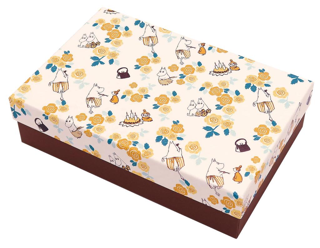 Indigo Moomin Gift Box with Rose Pattern and Yellow Design (MB013)