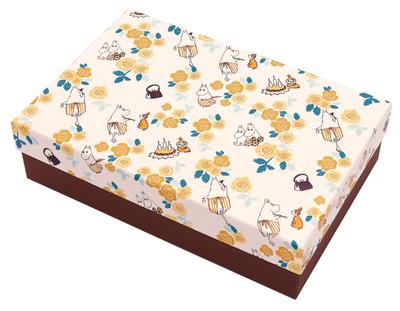 Indigo Moomin Gift Box with Rose Pattern and Yellow Design (MB013)