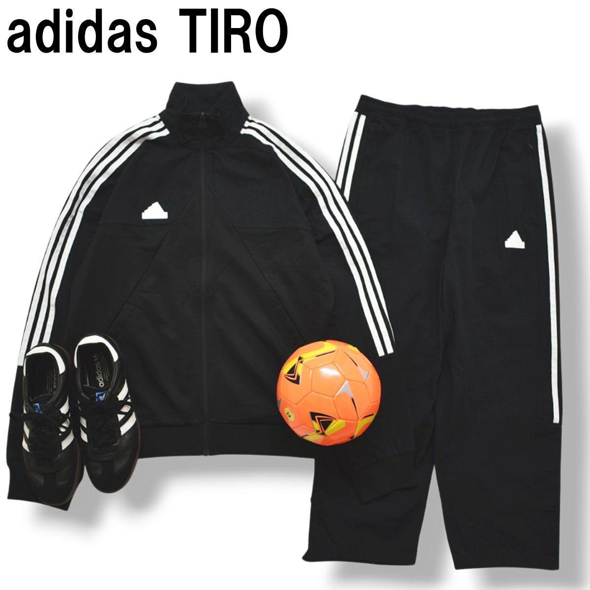 Used adidas adidas TIRO Tracksuit Jersey Setup Top and Bottom Jacket x Pants Switching Design Three Stripes Performance Logo L Black Men s