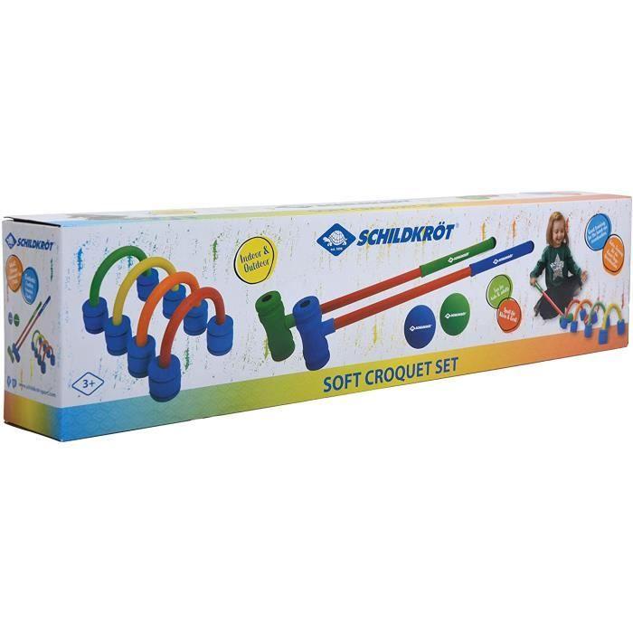 Jeu de croquet junior en mousse Schildkröt - Blanc/Multicolore - A partir de 3 ans