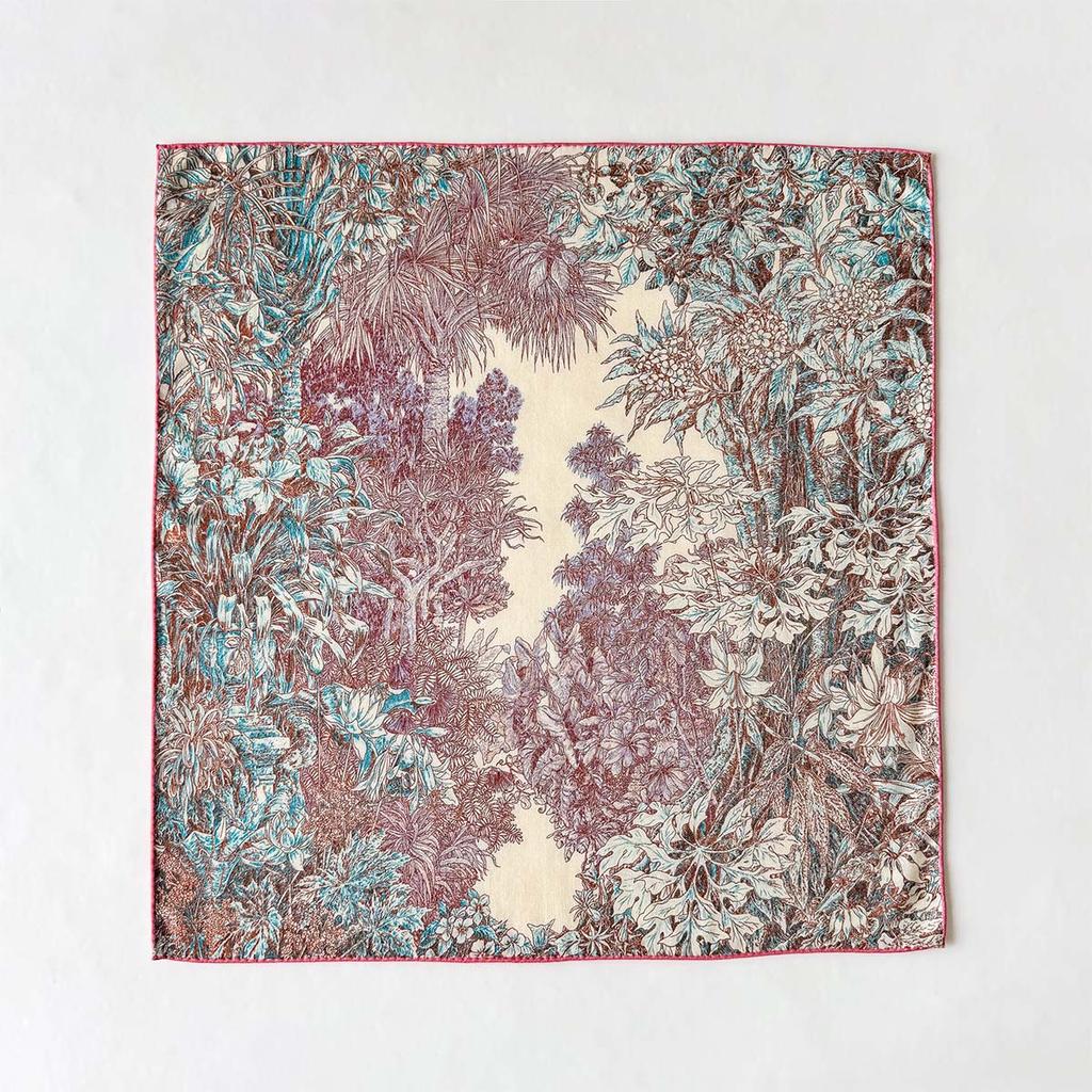 Wool Scarf Women'S Spring Summer Foreign Style Fashion Double-Sided Two-Color Shawl Silk Wool Small Square Scarf