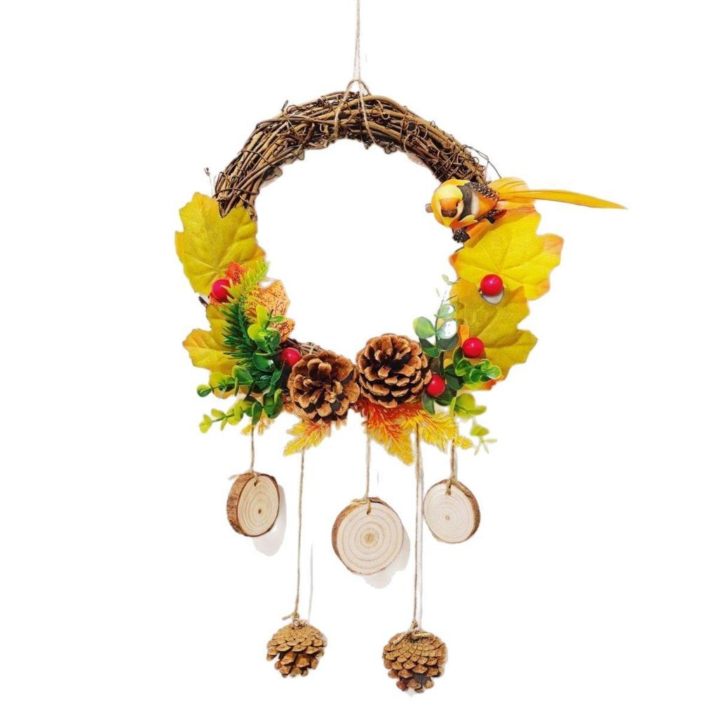 Creative Indoor Wreath Pendant: Living Room Wall Ornament & Decoration