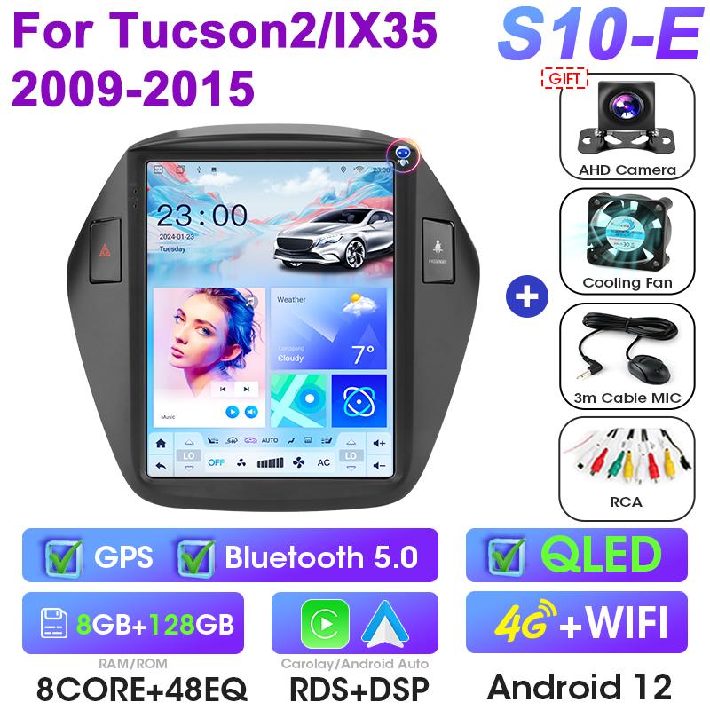 9.7" 2 Din Android 12 Car Radio For Hyundai Tucson 2 LM IX35 2009 - 2015 Multimedia Video Player GPS 4G Carplay Auto Stereo RDS