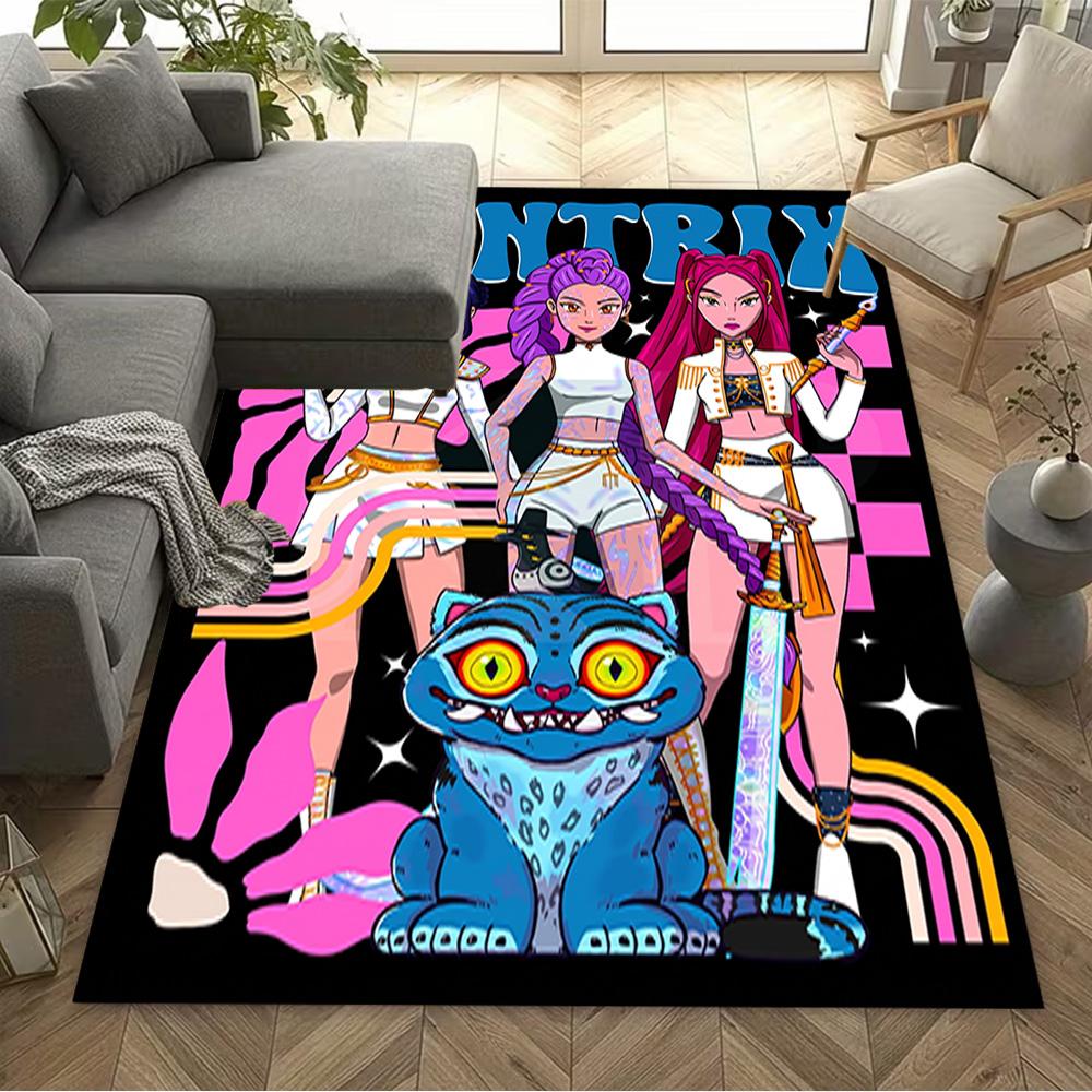 Huntress Power Squad Floor Mat Perfect for Dormitory Foyer Playrooms Balcony Antislip Carpet Decorate Offices Best for Christmas