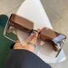 4Pcs Retro Square Women Glasses Large Frame Fashion Eyewear for Daily Commuting Outdoor Travel Vacation