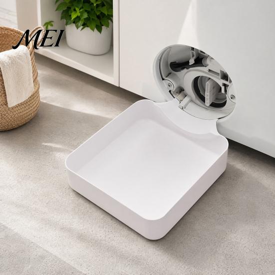 Under Washer Catch Basin Washing Machine Drain Pan, Heavy Duty Leak Proof Drainage Water Damage Prevention Tray Tray, Floor Protection for Front Load