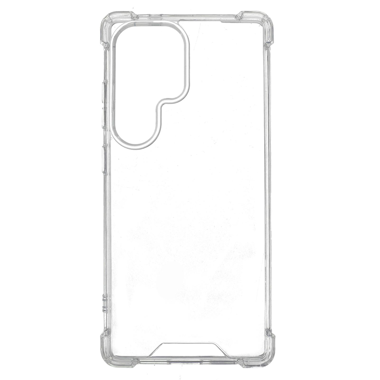 

For Samsung Galaxy S25 Ultra Clear Phone Case TPU+Acrylic 1.5mm Shockproof Back Cover Type A