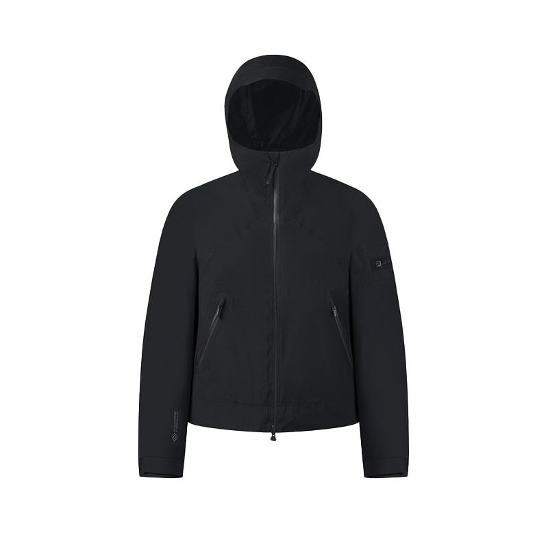Fila Explore Trendy Fashion Minimalist Casual Sports Outdoor Versatile Comfortable Waterproof Windproof Warm Hooded Woven Jacket A11W618705FBK
