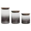Set of Glass Storage Jars - Home ESPRIT - 3 Pieces - Borosilicate - 900 Ml - 1.5 L - 1.2 L - 11x11x20 Cm