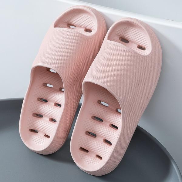 EVA Anti Slip Sole Leaking Slippers for Men's Indoor Home Soft Sole, Hollowed Out Quick Drying Hotel Bathroom Slippers