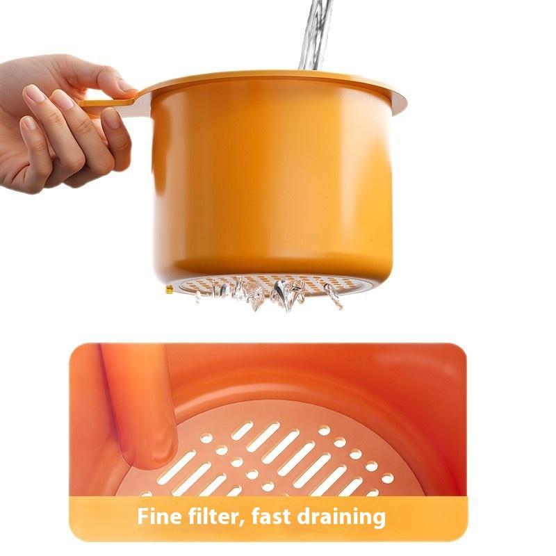 1Pcs Kitchen Sink Filter Drainage Bowlleak-Proof Filter Multifunctional Strainer Basketadjustable Hanging Sink Drain Basket