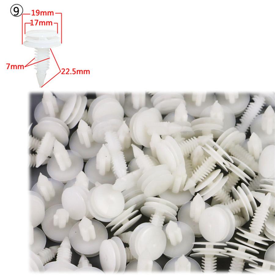 100 pcs mixed Car Clips Fender Door Rivet Push Clip  Cars Lined Cover Barbs Rivet Auto Fasteners accessories