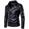 European Size Fashion, Punk Men's Leather Jacket Carrie Leather Motorcycle Leather Jacket Slim Harley Leather Jacket D