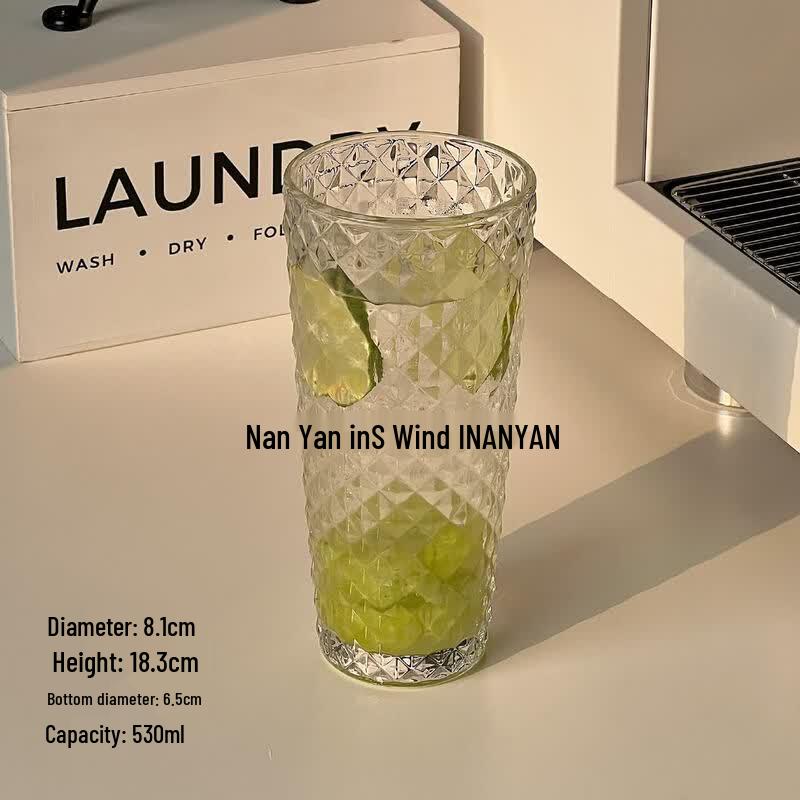 Youluo Transparent Borosilicate Glass Coffee Cup with Lid and Straw