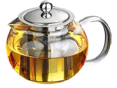 Glass Heat and Cold For Hot Coffee and Tea [Morningplace] Teapot, Resistant, Cute, Chunky, (650ml)