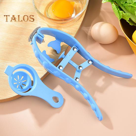 2Pcs/Set Egg Cracking Tool Compact Baking Rustproof Useful Fish Shaped Egg Opener Kitchen Tools