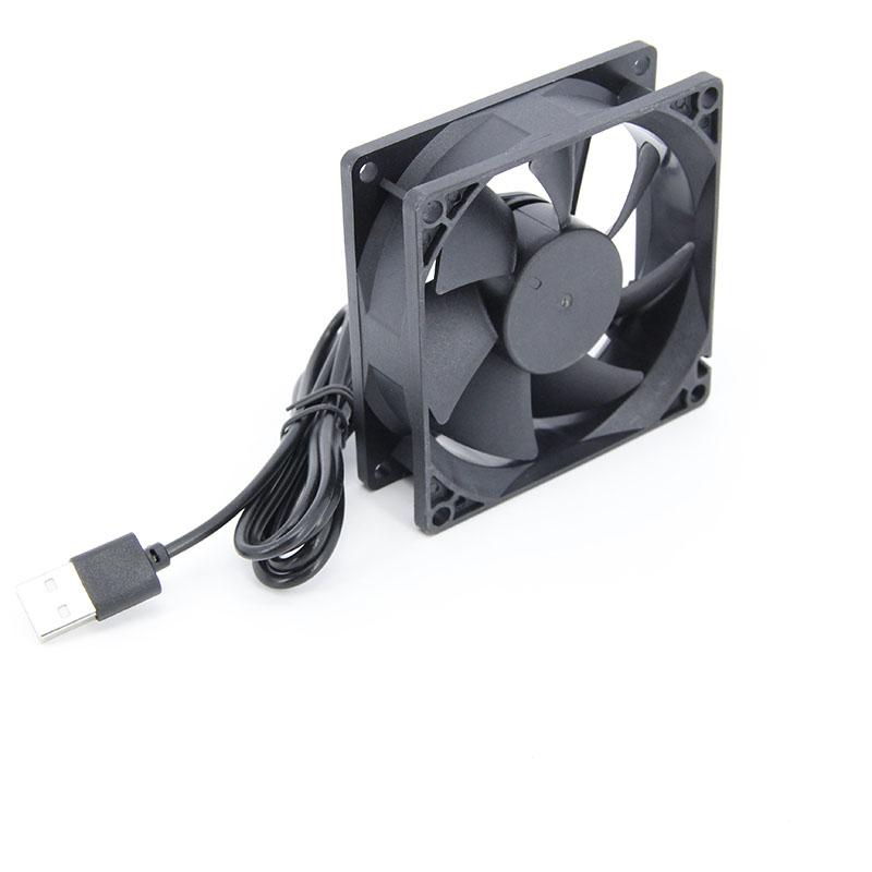 8cm 8025 80x80x25mm 5V USB Cable Power Cooling Case Fan Brushless For Receiver Router