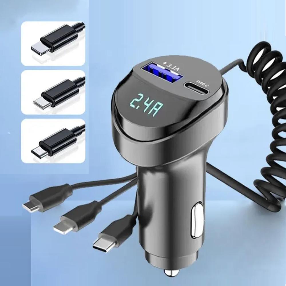 Car MP3 Player Fm Transmitter Wireless Bluetooth 5.0 Audio Receiver Car Kit Handfree Type-C USB Fast Charger for IPhone Huawei