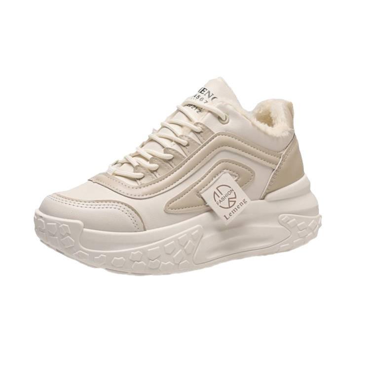 Hohe Damen-Winter-Allround-Plateau-Dad-Schuhe mit Fleece zum Warmhalten, machen den Dad größer