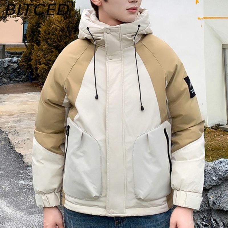 

Куртка-ветровка BITCED для улицы - Унисекс стиль Ветрозащитное Утолщенное Утепленное Пальто Альпинизм Парные Пуховик с хлопковым наполнителем XXL бежевый