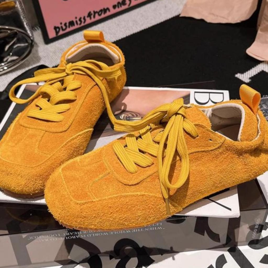 Soft Leather Edition~ Lace-up Casual Shoes Board Shoes Dexun Shoes Soft Sole 2025 Spring New Versatile Single Shoes Biscuit Shoes Women