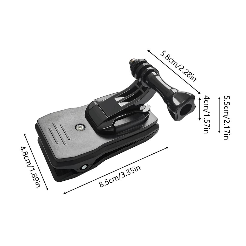 360-Degree Action Camera Clip Plastic Durable Shoulder Strap Clips Practical Cameras Fixing Clamp Backpack Bracket for Outdoor