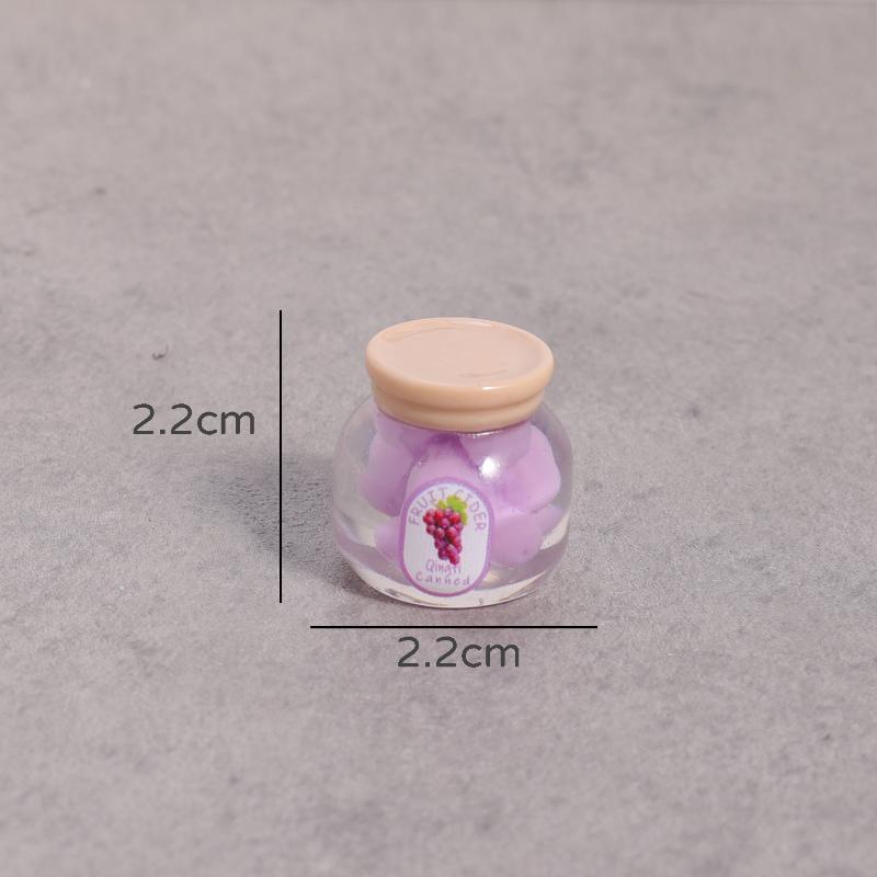 5Pcs Miniature Kitchen Decoration Dollhouse Simulation Fruit Candy Canned Jam Model Dolls House Accessories Toy