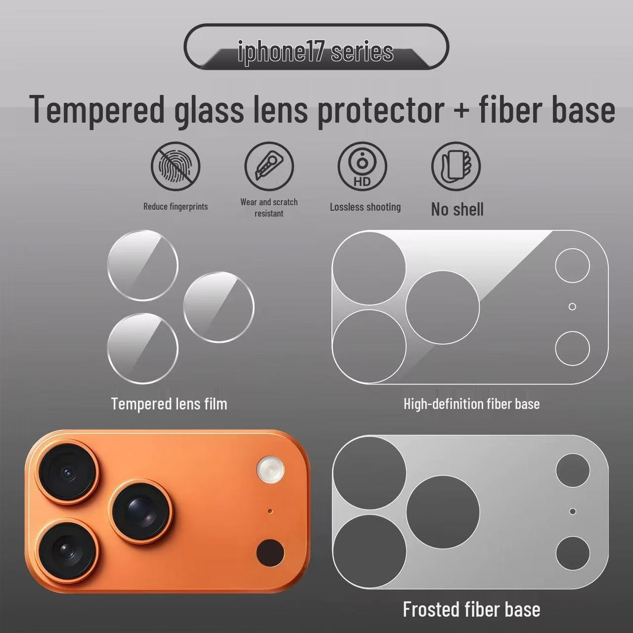 

Защитная пленка HD с защитой от царапин для объектива камеры iPhone 17 Pro Max iPhone 17 Air