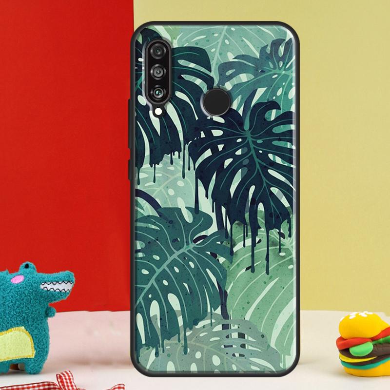 Tropical Monstera Leaves For Huawei Nova 12i 12s 11i 5T 9 10 SE Y91 Y90 Y60 Y70 Y72 Y61 P60 Pro P20 P40 P30 Lite Case
