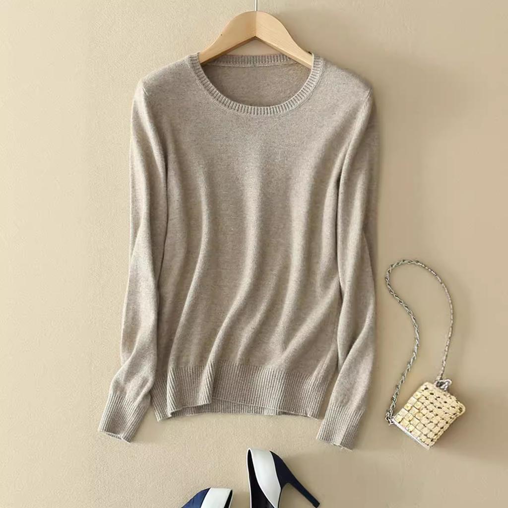 Autumn Winter Sweater Women Long Sleeve O-neck Knit Tops Solid Slim Fit Bottoming Shirt Korean Fashion Pullovers Knitwears