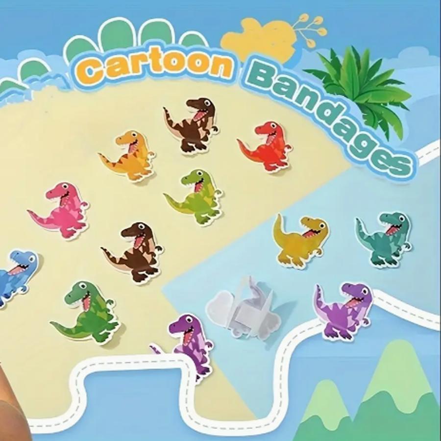 20 Stück/60 Stück Süße Dinosaurier Muster Pflaster Atmungsaktiver Cartoon Klebepflaster in 10 Stilen