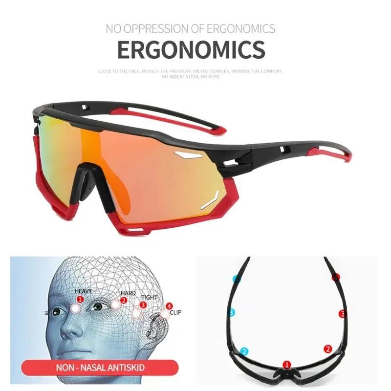 Photochromic Sports Glasses Men Woman Polarized Bike Eyewear for Mountain Cycling UV400 Sunglasses Bicycle Road Óculos Ciclismo