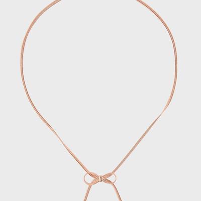 Eireve BABY RIBBON CHOKER NECKLACE_PINK GOLD