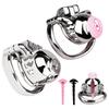 FRRK 4mm PA Chastity Cage With Real Clitoris Labia Urethral Catheter Device Wearable Belt Pussy Worship Sissi Cuckold Adult Men