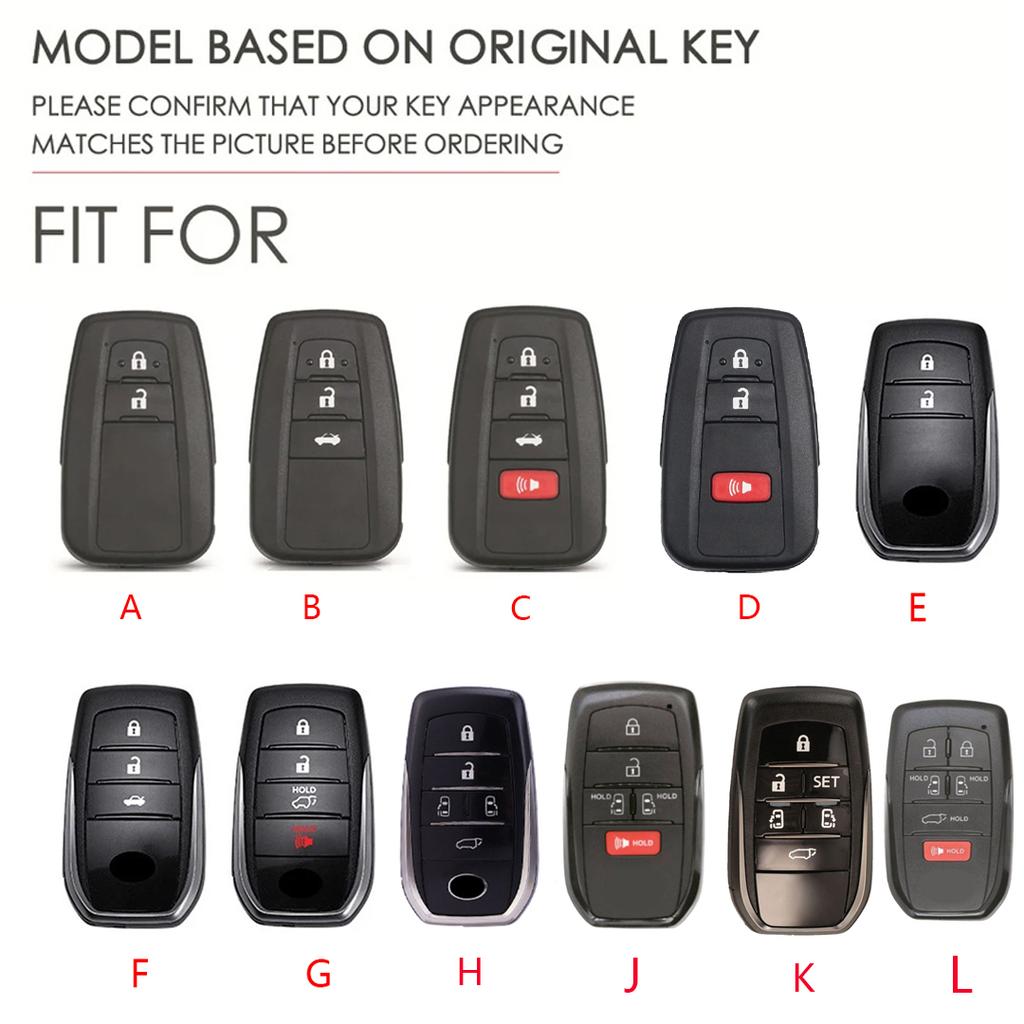 For Toyota Chr Camry Prius Land Cruiser Prado Furniture Corolla Yaris Rav4 Highlander Leather Car Key Fob Case Cover Accessories