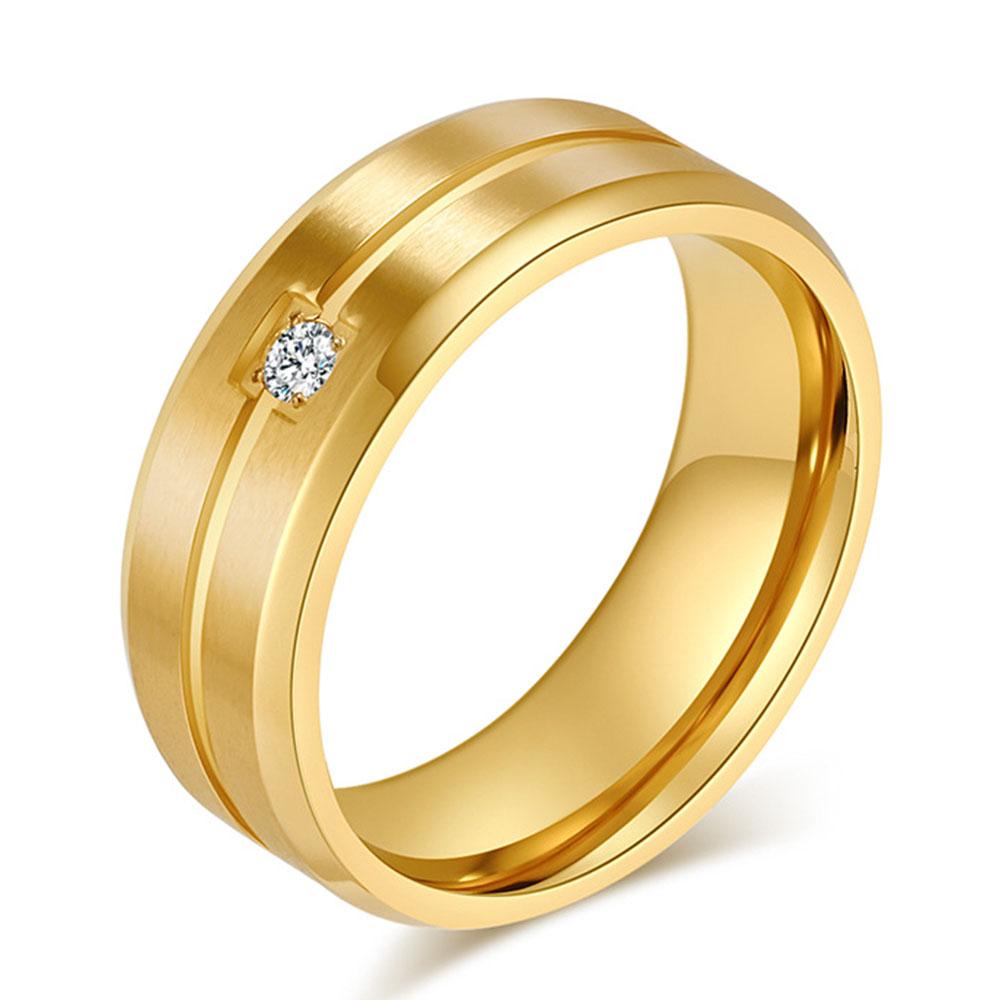 

Simple Style Titanium Steel Inlaid Zircon Single Rhinestone Men s Ring Rings Personality Wedding Ring Hand Jewelry 13